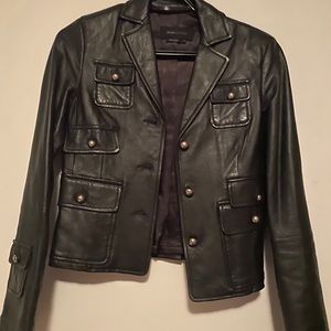 leather jacket BCBG
